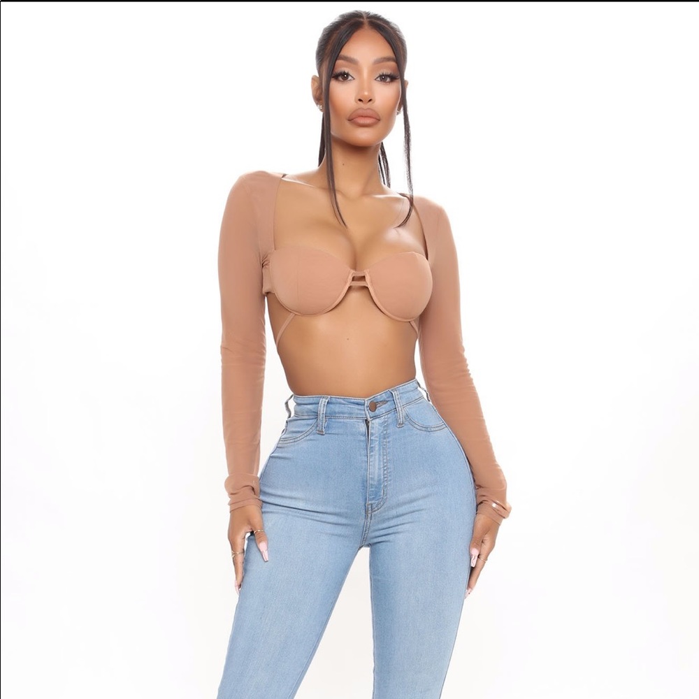 Cropped Mesh Top.